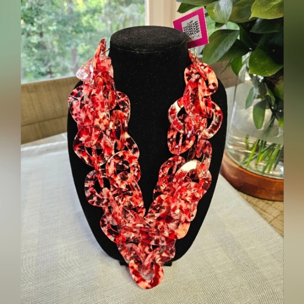Sassy Jones Red Zaria Necklace